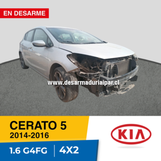 Repuestos y Desarmaduria KIA CERATO 5 1.6 G4FG DOHC 16 VALV 4X2 2014 2015 2016