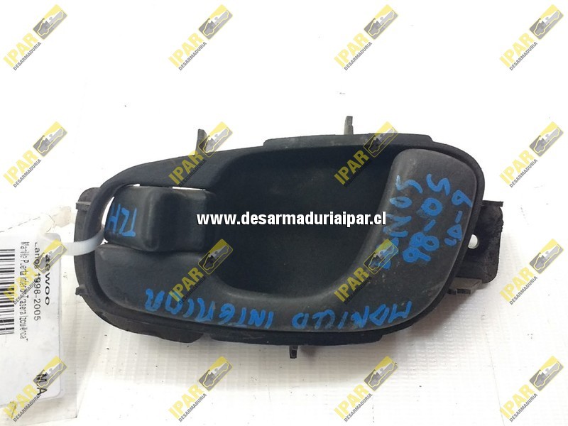 Manija Externa De Puerta Trasera Derecha Para Daewoo Lanos 1998-2002 - Color Negro - Número De Pieza 96226330