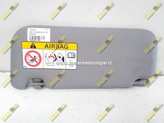 Parasol Derecho** TOYOTA YARIS 1.5 2NR DOHC 16 VALV 4X2 2017 2018 2019 2020